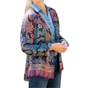 Soft Surroundings women’s Paloma Jacket size M paisley print